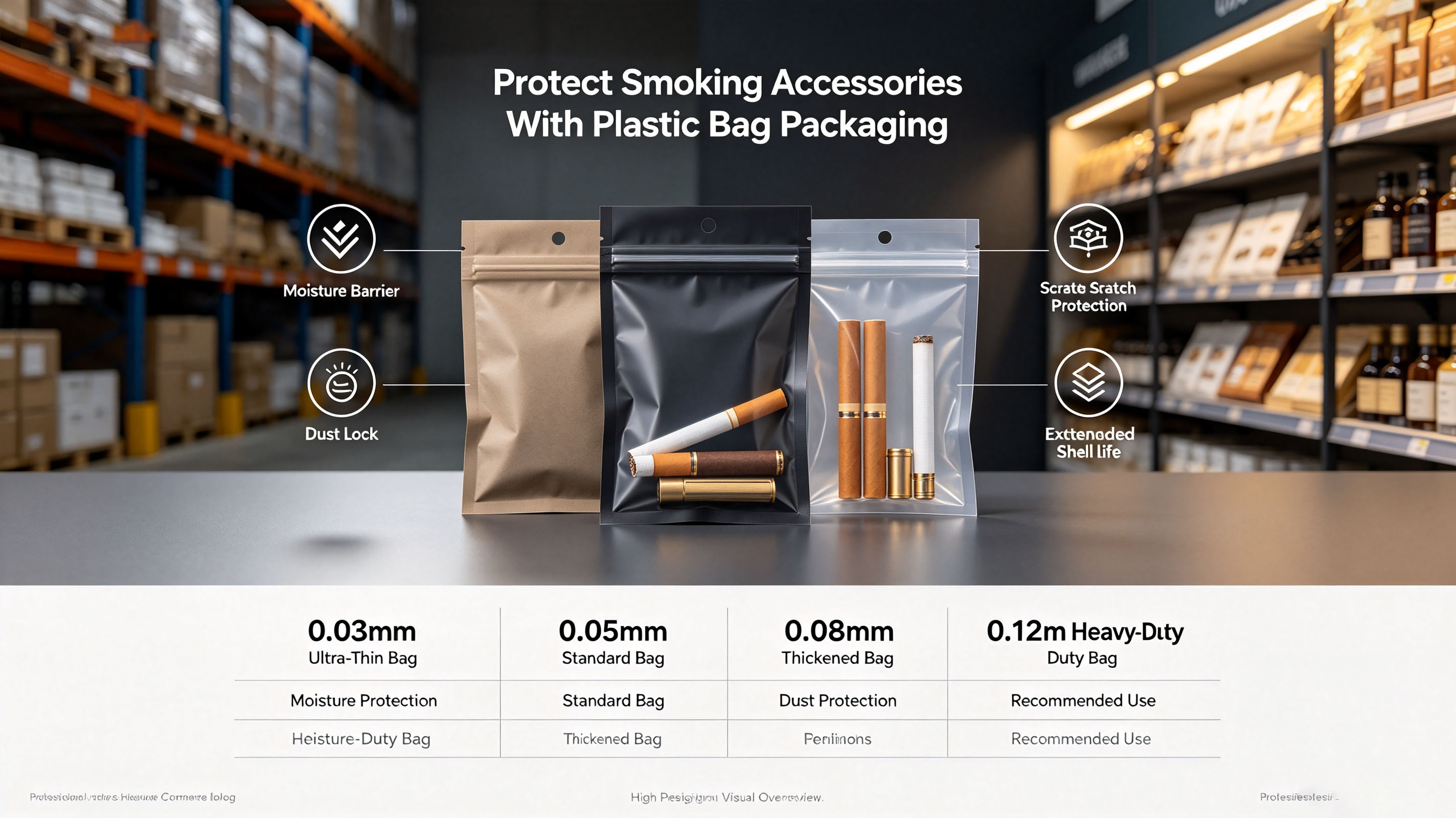 Smoking Accessory Plastic Bag Packaging: Reliable Protection Against Moisture and Dust