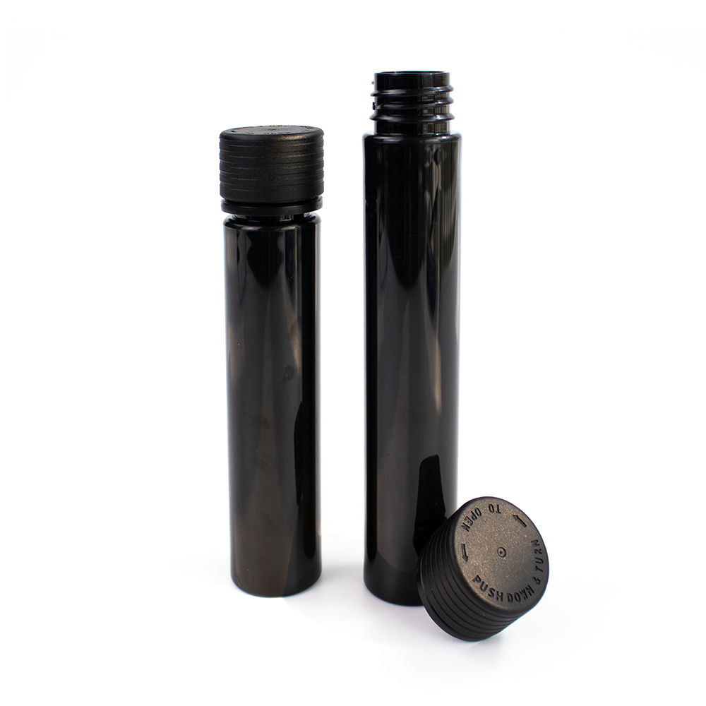 110mm 130mm Black Plastic Pre-roll Tubes