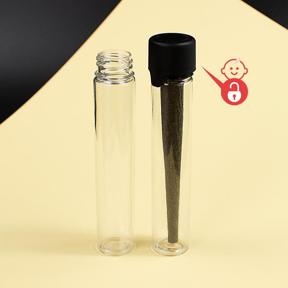 2.5x12.5cm CR Child Lock Pre-roll Tubes Acrylic Tube